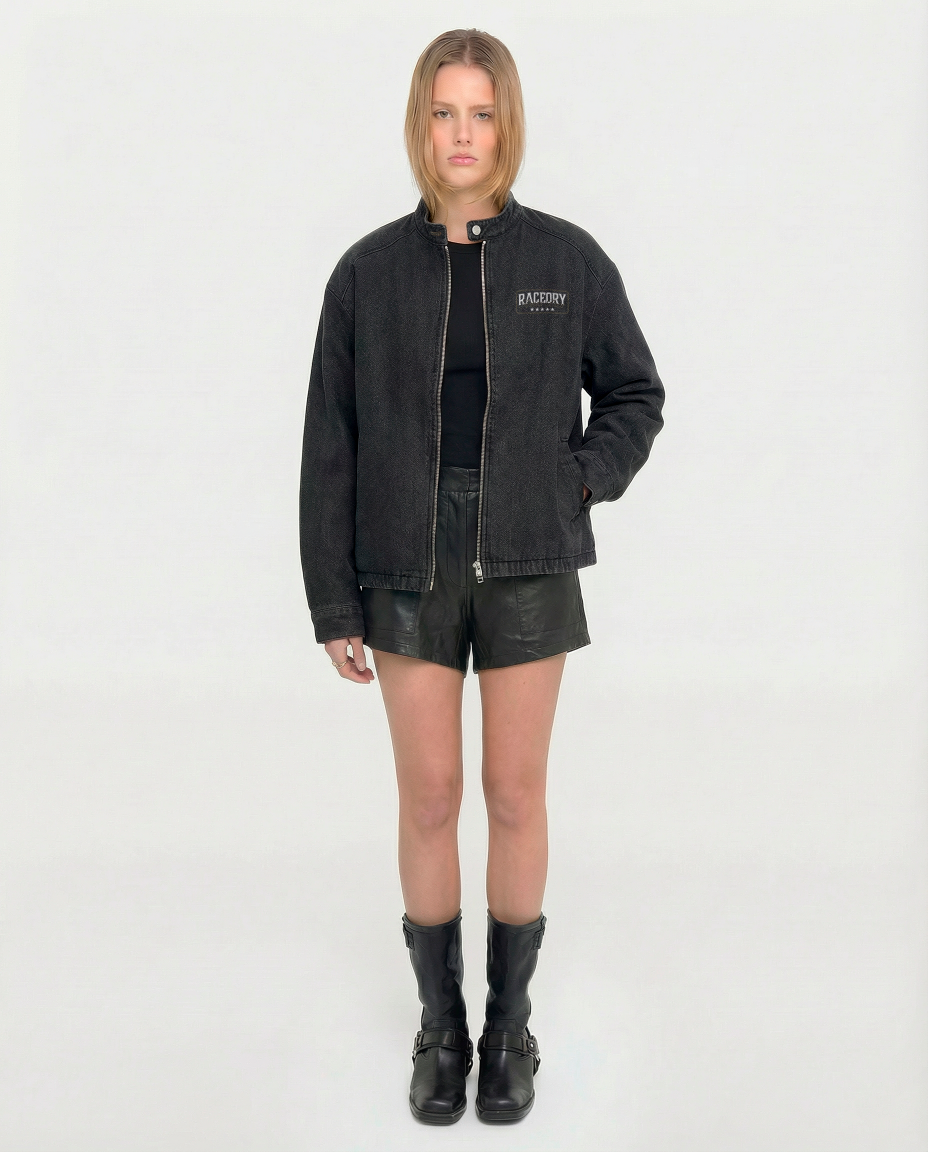 Denim Black Washed Jacket ODMPOD