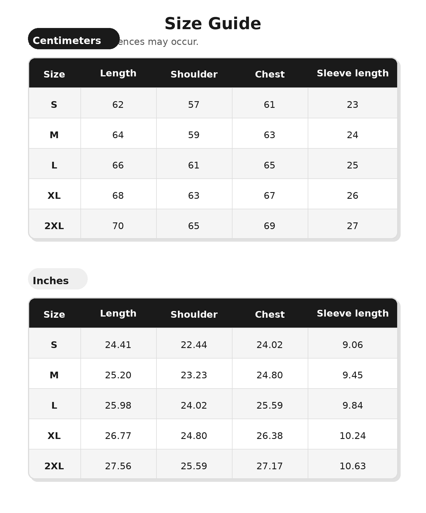 Size guide