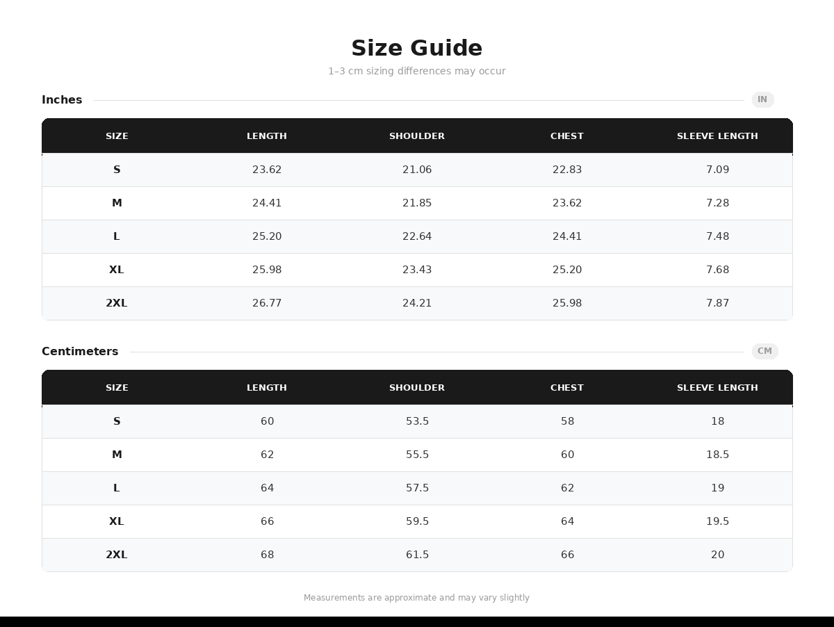 Size guide
